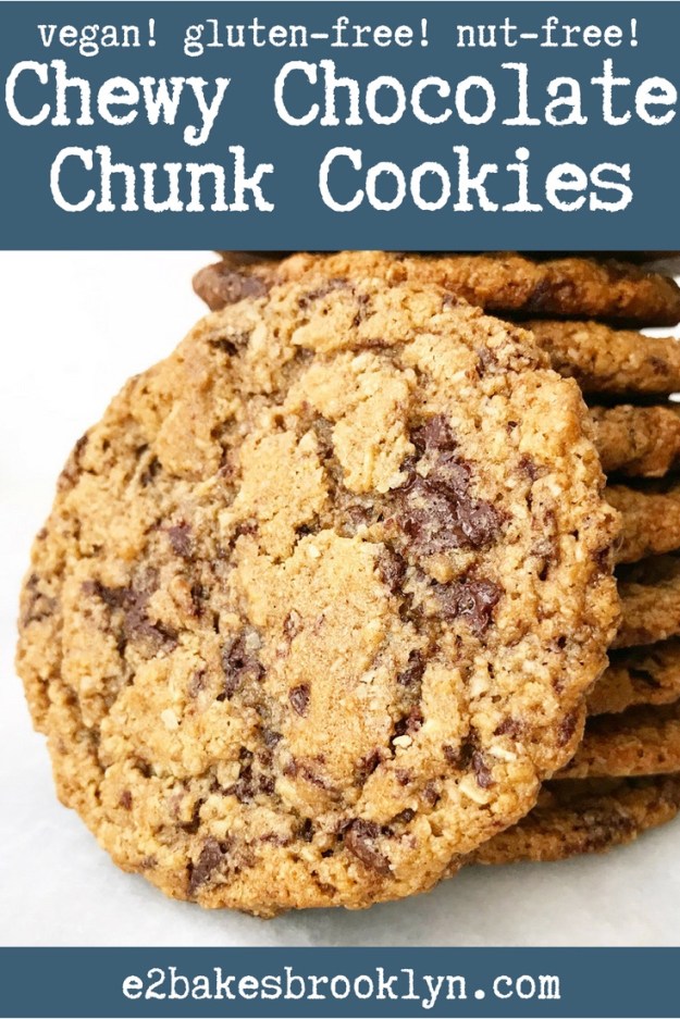 Chewy Chocolate Chunk Cookies {Vegan, Gluten-Free, Nut-Free}