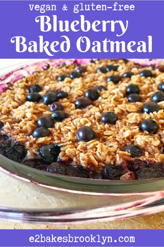 Blueberry Baked Oatmeal {Vegan & Gluten-Free} | e2 bakes brooklyn