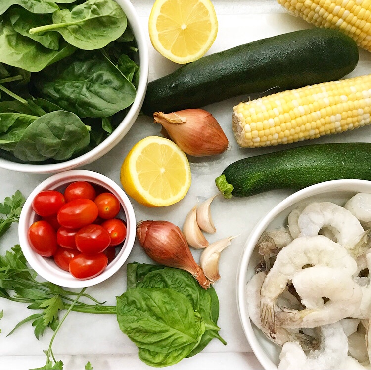 Shrimp, Corn & Zucchini Sauté