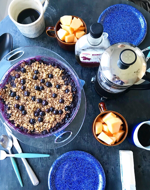 Blueberry Baked Oatmeal {Vegan & Gluten-Free}