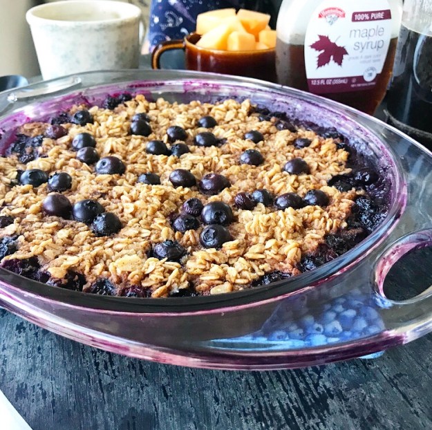 Blueberry Baked Oatmeal {Vegan & Gluten-Free}
