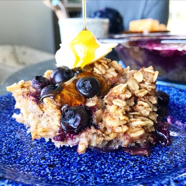 Blueberry Baked Oatmeal {Vegan & Gluten-Free}