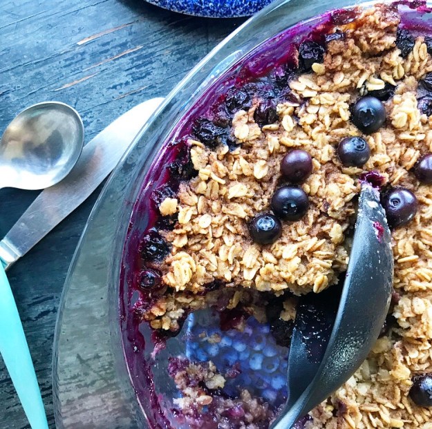 Blueberry Baked Oatmeal {Vegan & Gluten-Free}