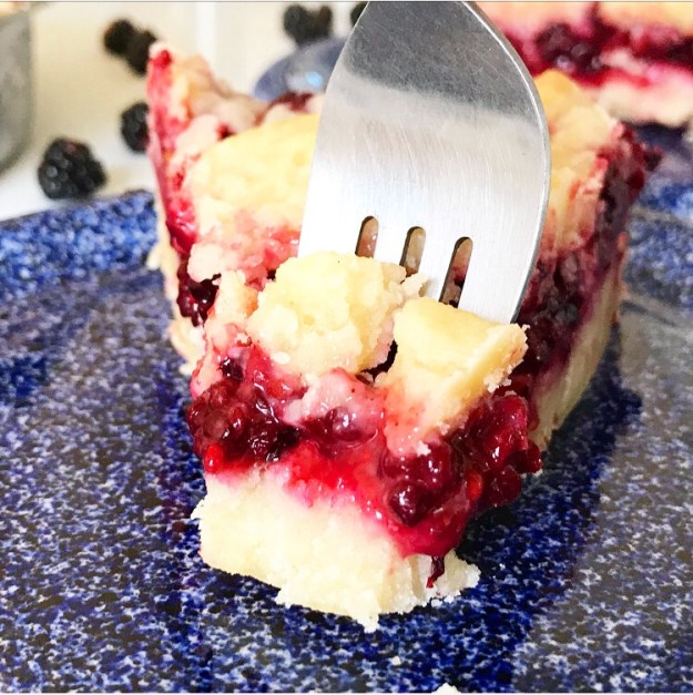 Blackberry Shortbread Wedges