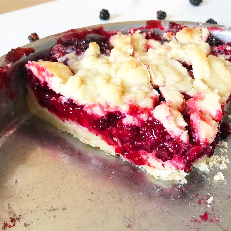 Blackberry Shortbread Wedges