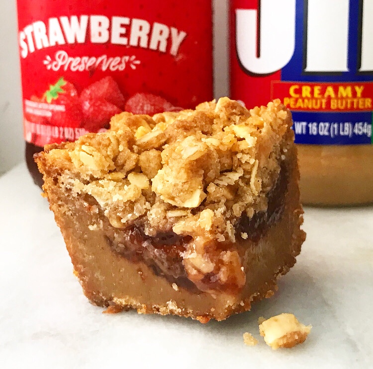 Peanut Butter & Jelly Blondies