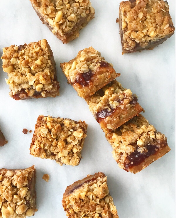Peanut Butter & Jelly Blondies
