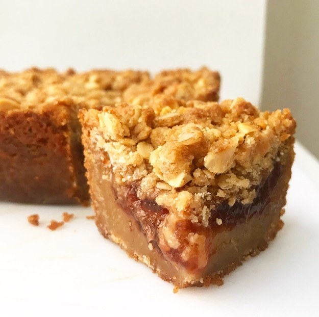Peanut Butter & Jelly Blondies