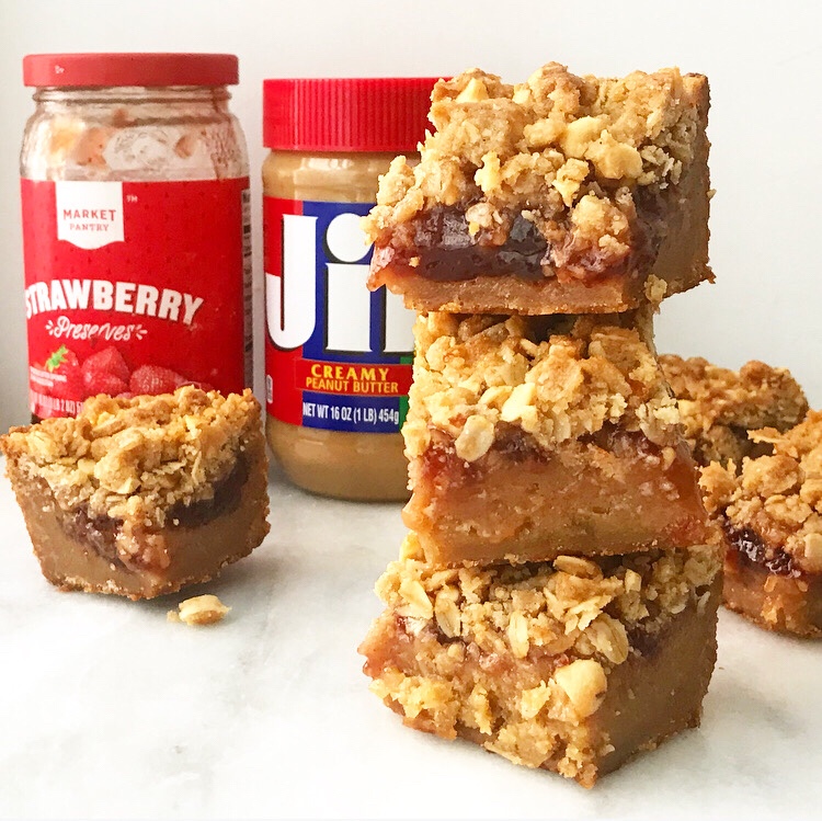 Peanut Butter & Jelly Blondies