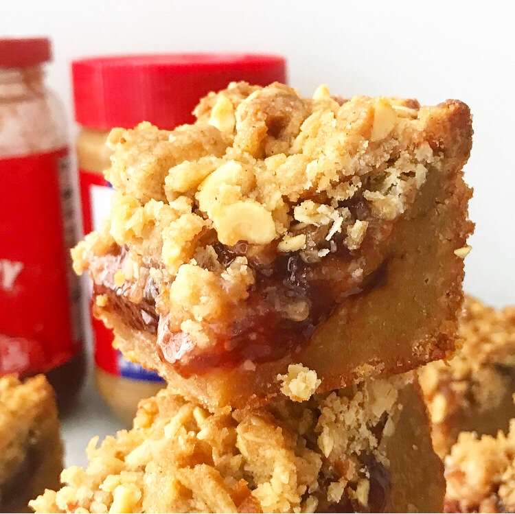Peanut Butter & Jelly Blondies