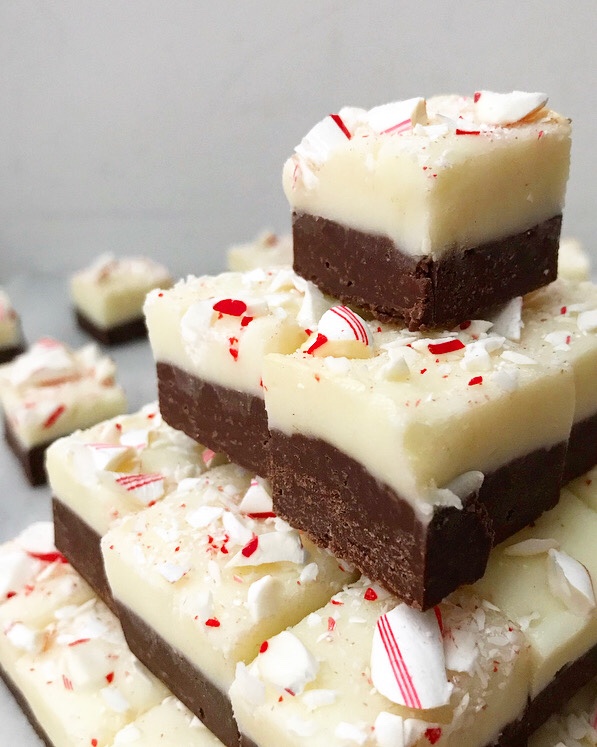 Easy Peppermint Mocha Fudge