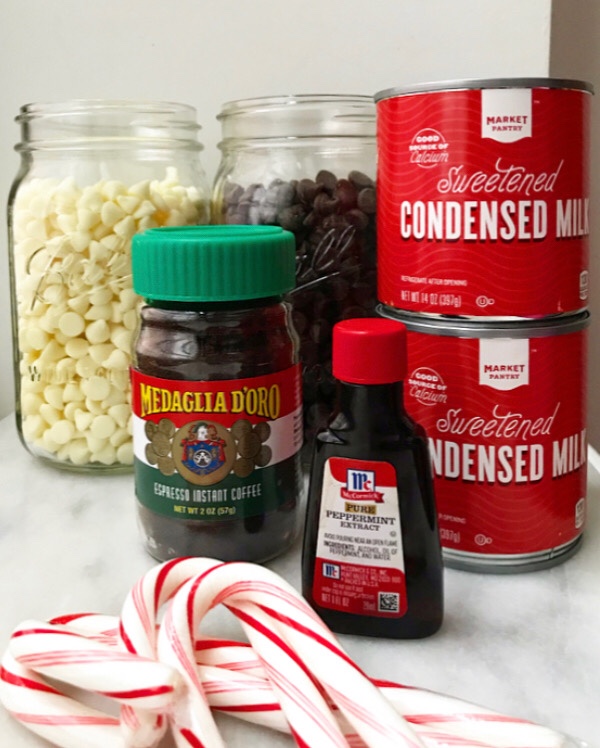 Easy Peppermint Mocha Fudge