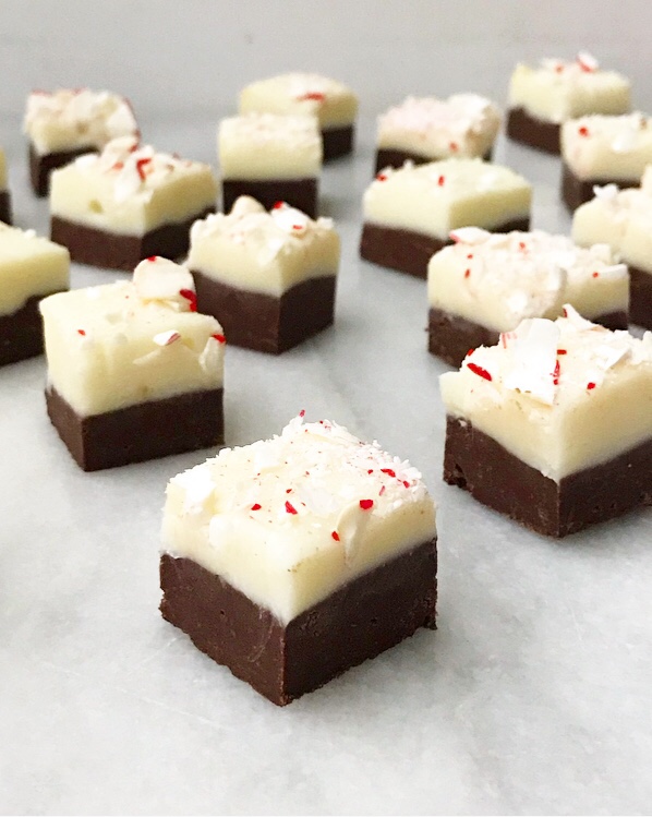 Easy Peppermint Mocha Fudge