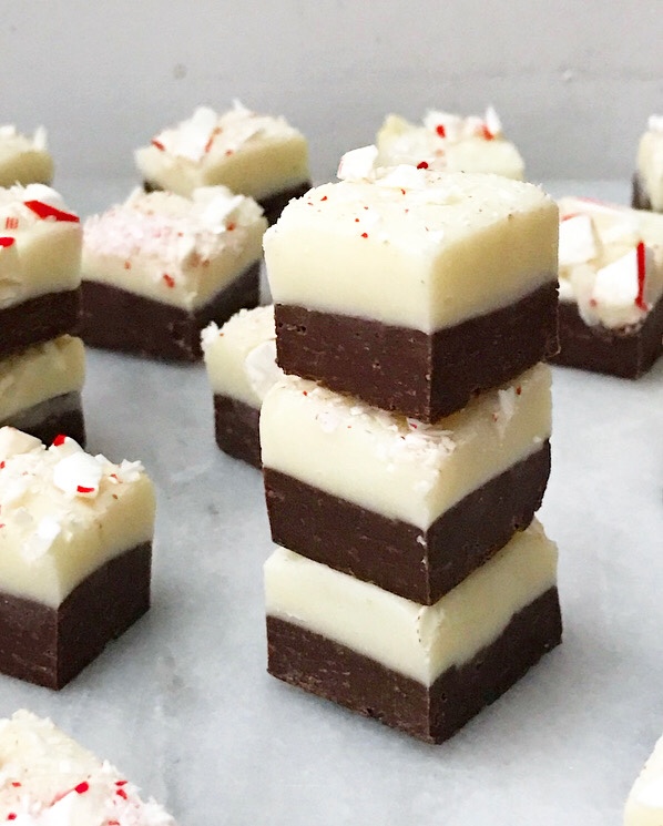 Easy Peppermint Mocha Fudge