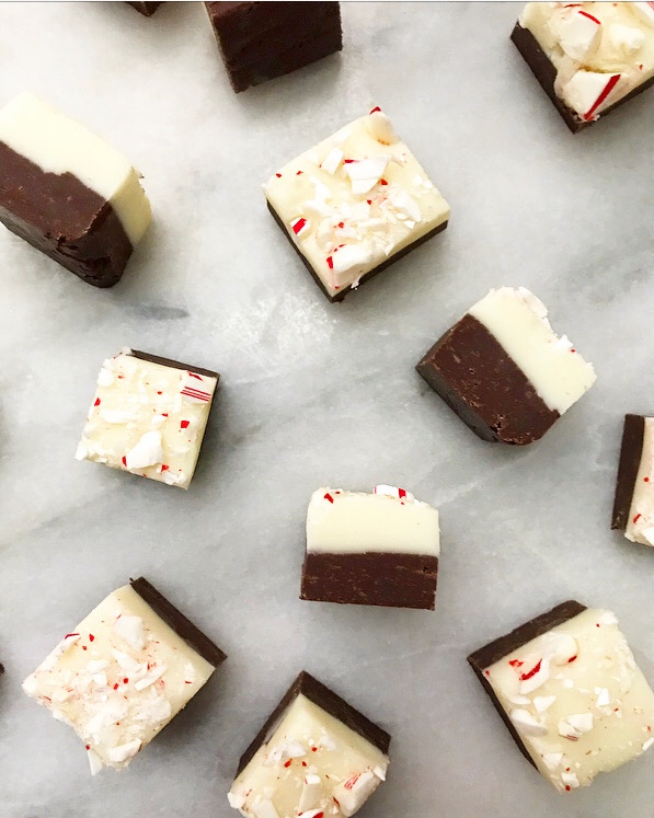 Easy Peppermint Mocha Fudge