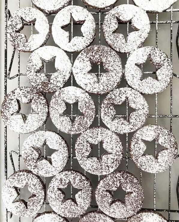 Chocolate Hazelnut Linzer Cookies