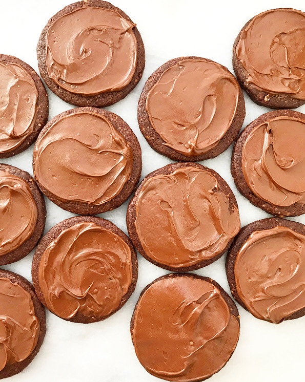 Chocolate Hazelnut Linzer Cookies