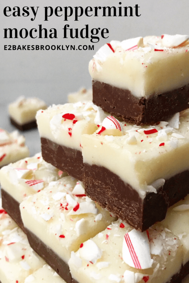 Easy Peppermint Mocha Fudge
