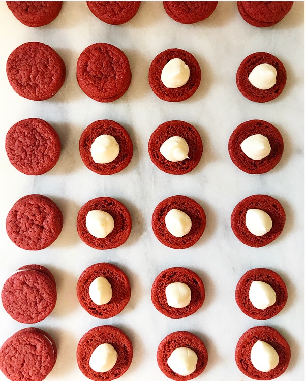 Red Velvet Sandwich Cookies