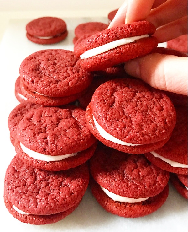 Red Velvet Sandwich Cookies