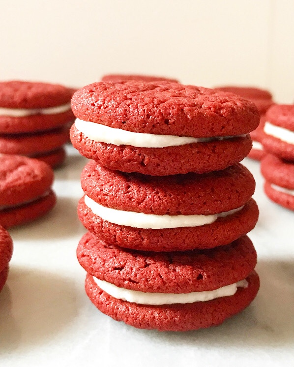 Red Velvet Sandwich Cookies