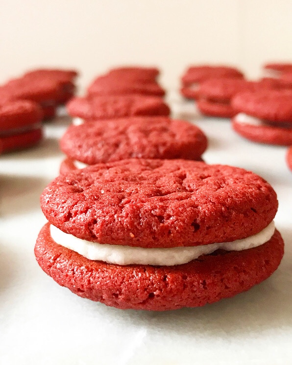 Red Velvet Sandwich Cookies
