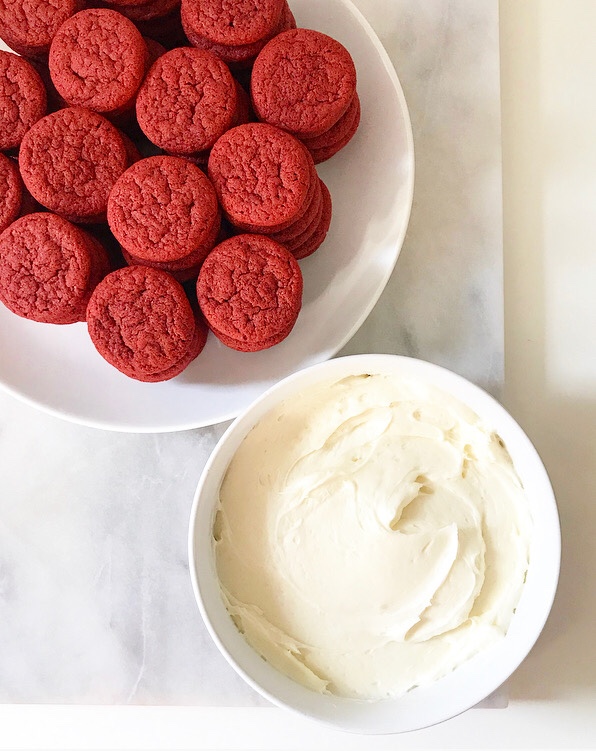 Red Velvet Sandwich Cookies