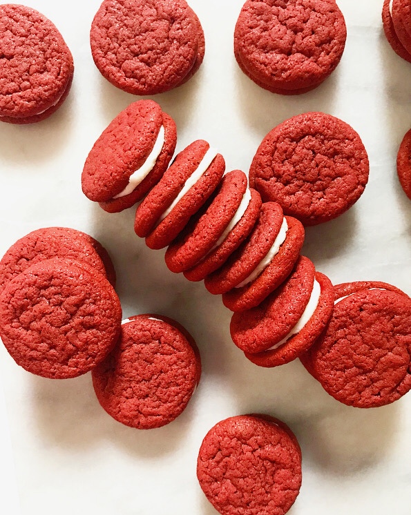 Red Velvet Sandwich Cookies