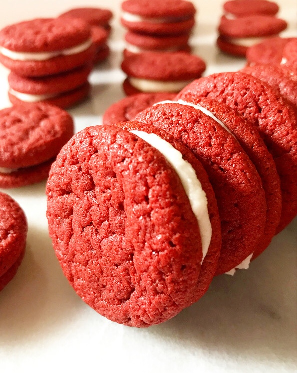 Red Velvet Sandwich Cookies