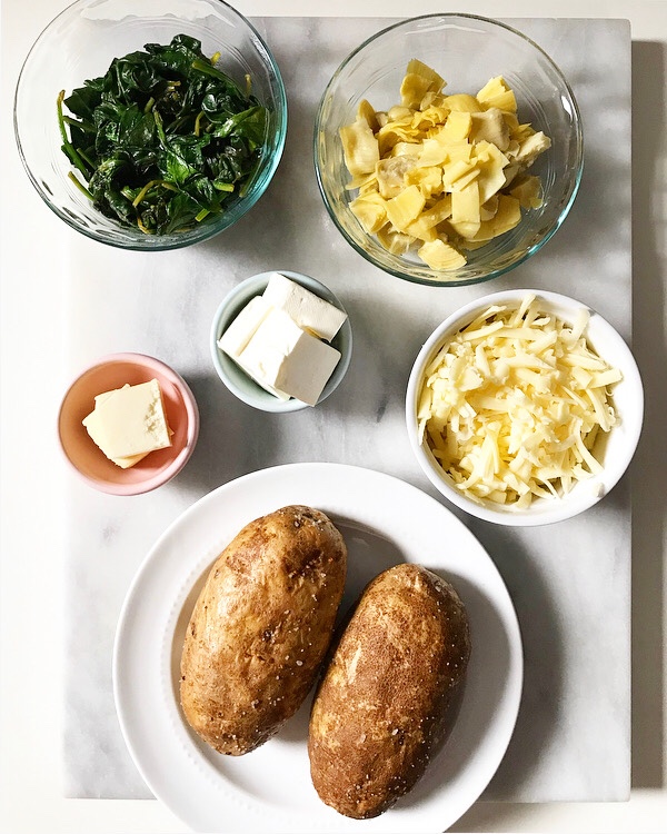 Spinach-Artichoke Twice-Baked Potatoes