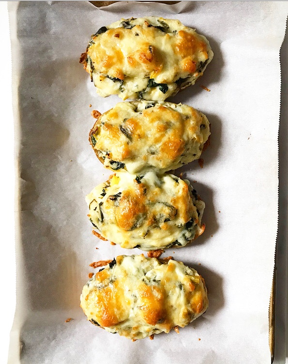 Spinach-Artichoke Twice-Baked Potatoes