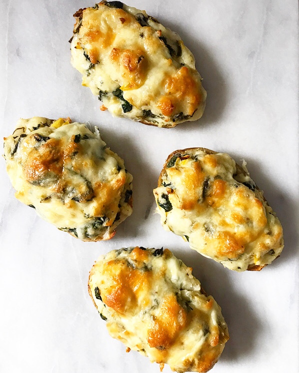 Spinach-Artichoke Twice-Baked Potatoes
