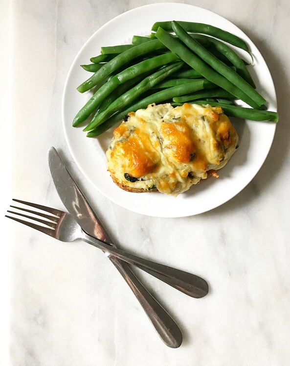 Spinach-Artichoke Twice-Baked Potatoes