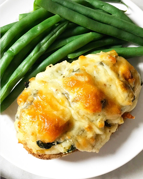 Spinach-Artichoke Twice-Baked Potatoes