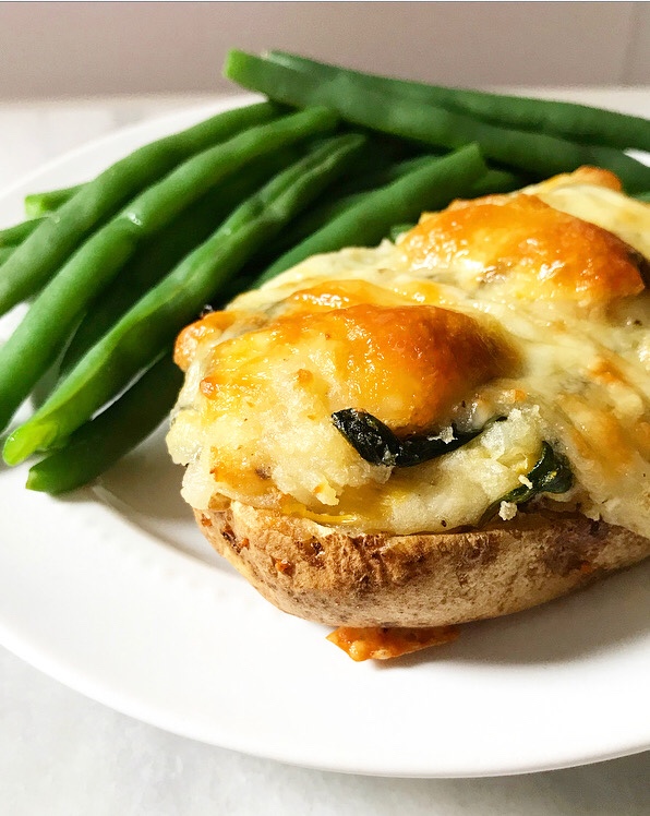 Spinach-Artichoke Twice-Baked Potatoes