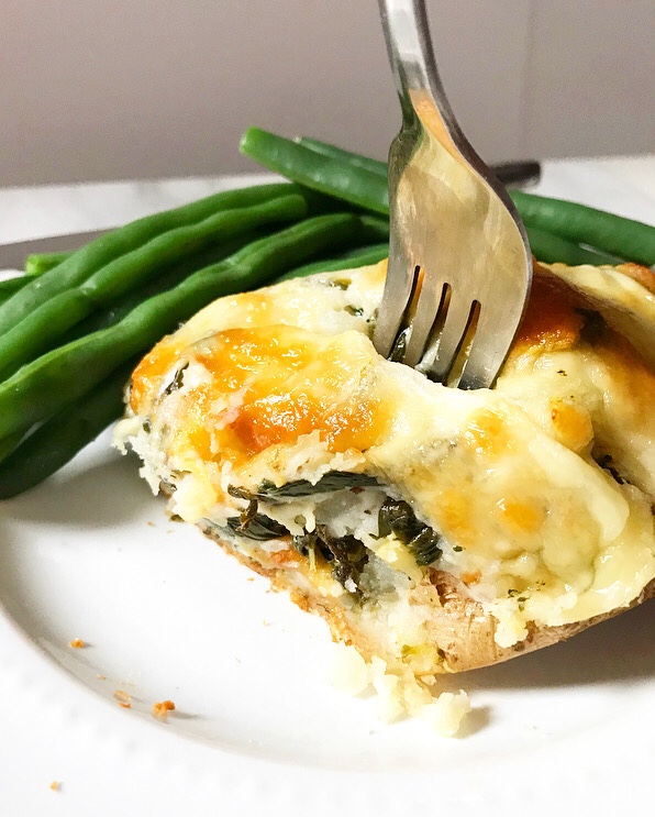 Spinach-Artichoke Twice-Baked Potatoes