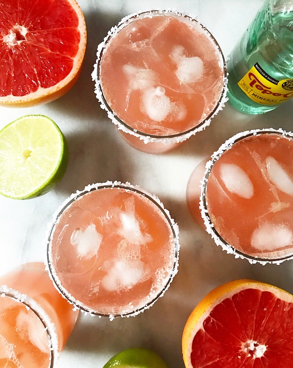 Sparkling Grapefruit-Lime Aguas Frescas