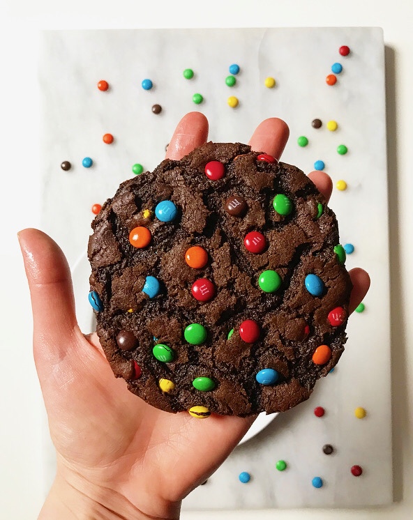 One Big Chocolate M&Ms Cookie