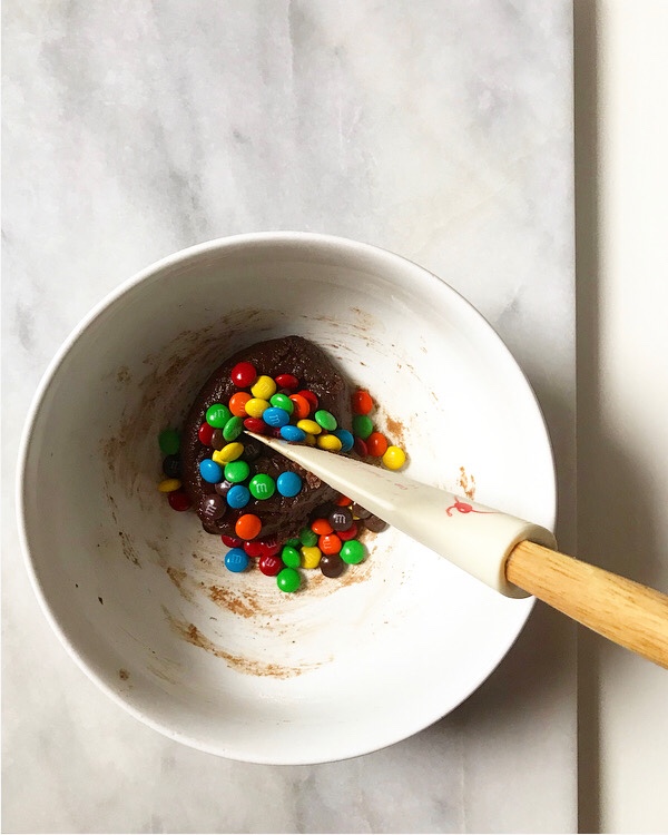 One Big Chocolate M&Ms Cookie