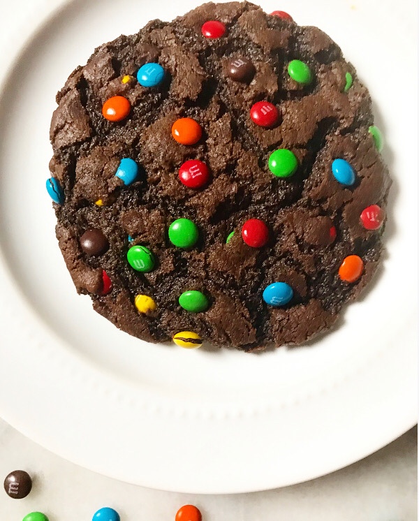 One Big Chocolate M&Ms Cookie