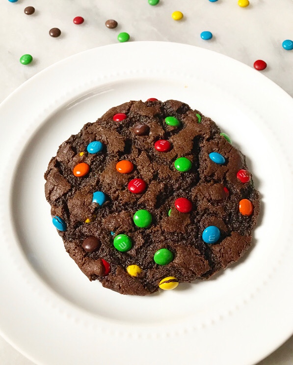 One Big Chocolate M&Ms Cookie