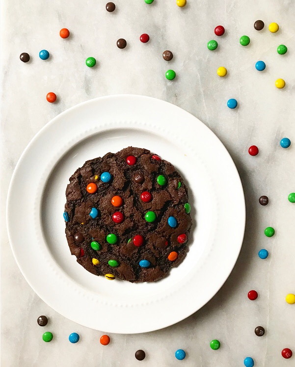One Big Chocolate M&Ms Cookie