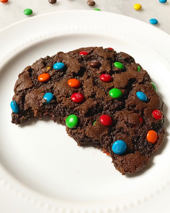 One Big Chocolate M&Ms Cookie