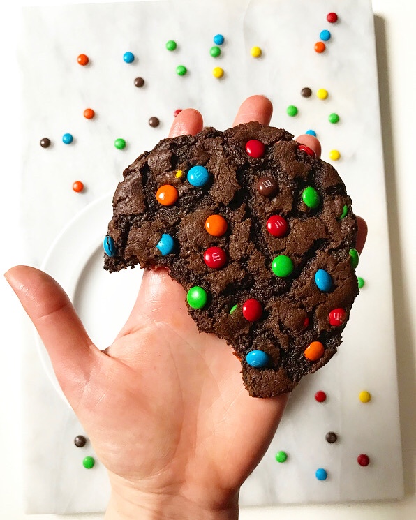 One Big Chocolate M&Ms Cookie