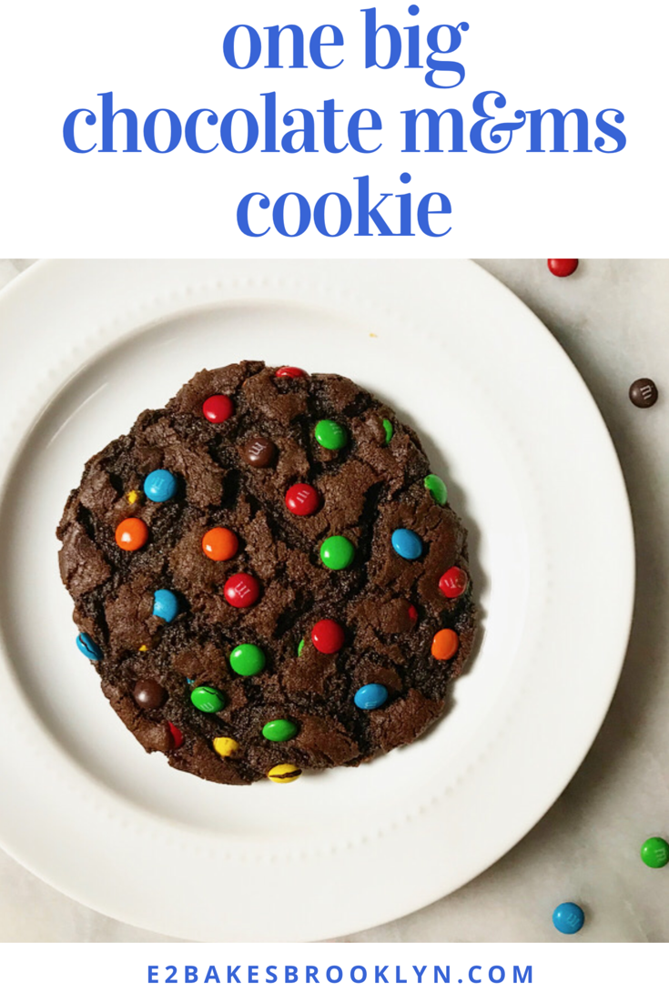 One Big Chocolate M&Ms Cookie