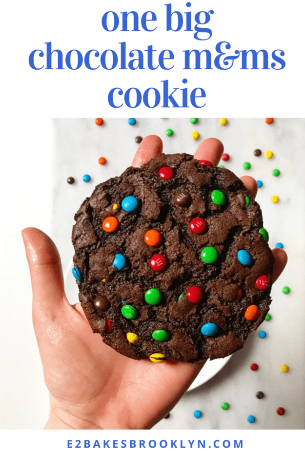 One Big Chocolate M&Ms Cookie