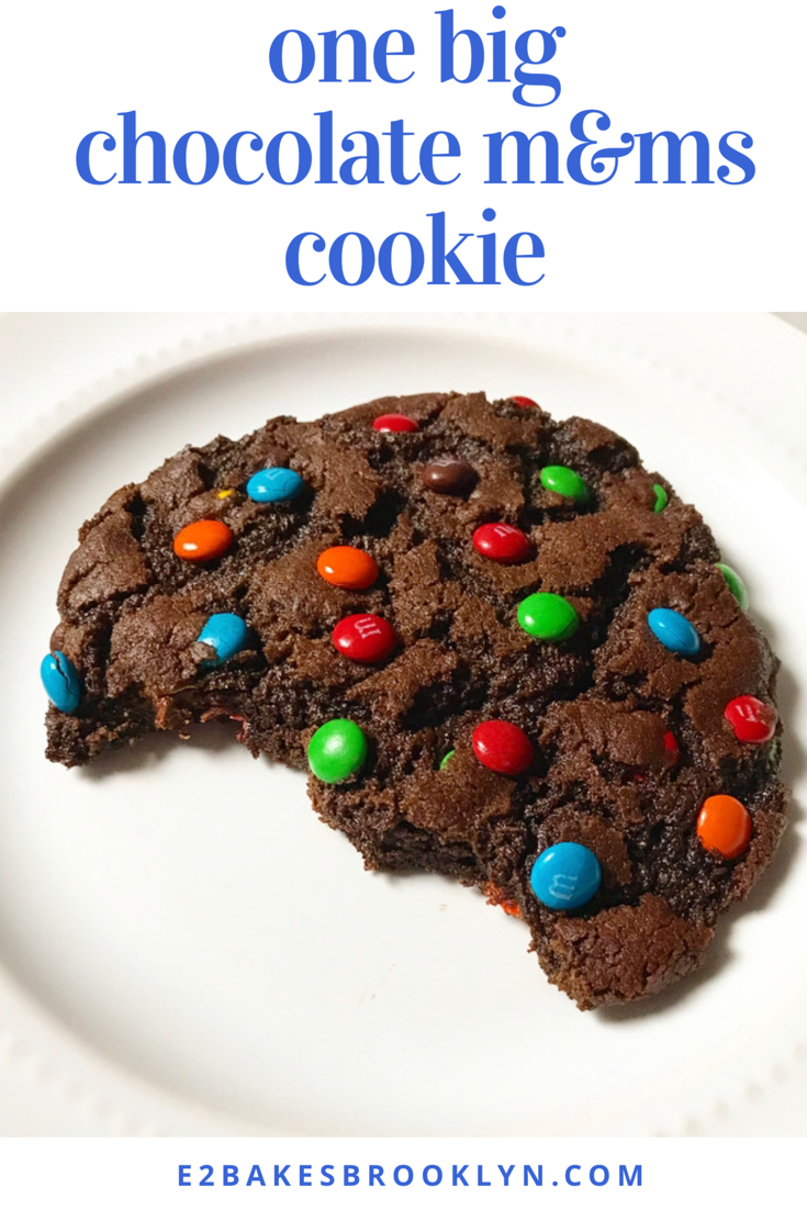 One Big Chocolate M&Ms Cookie