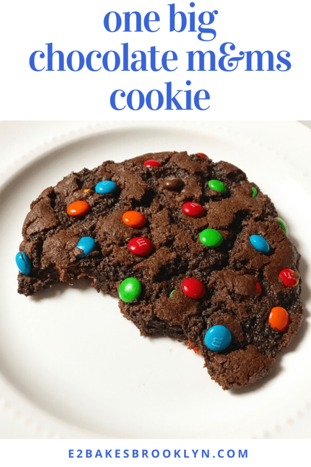 One Big Chocolate M&Ms Cookie