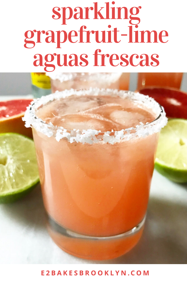 Sparkling Grapefruit-Lime Aguas Frescas