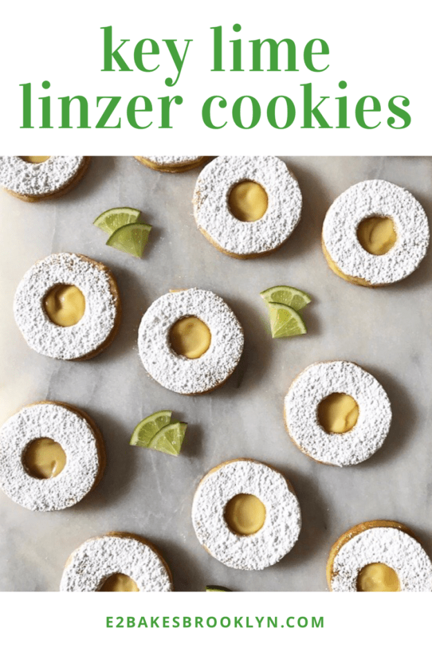 Key Lime Linzer Cookies
